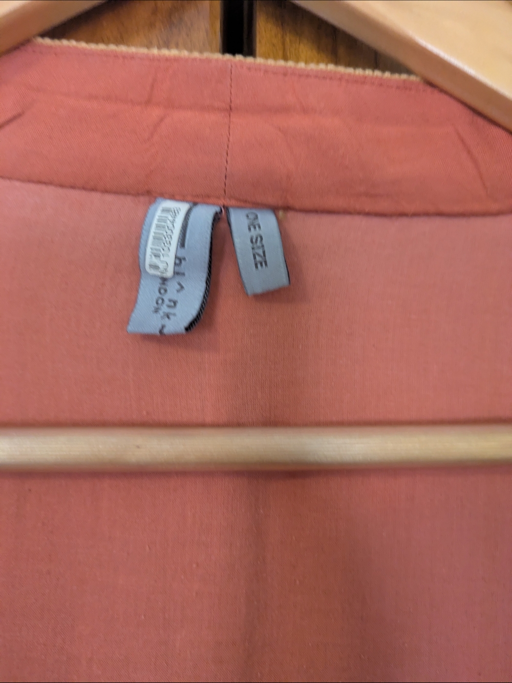 BL-NK Anthropologie Embroidered Orange Boho Caftan with Blue Accents - Picture 3 of 3